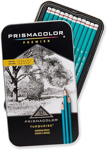 Prismacolor 24192 Premier - Lápices de grafito turquesa plomos medianos 12 unidades