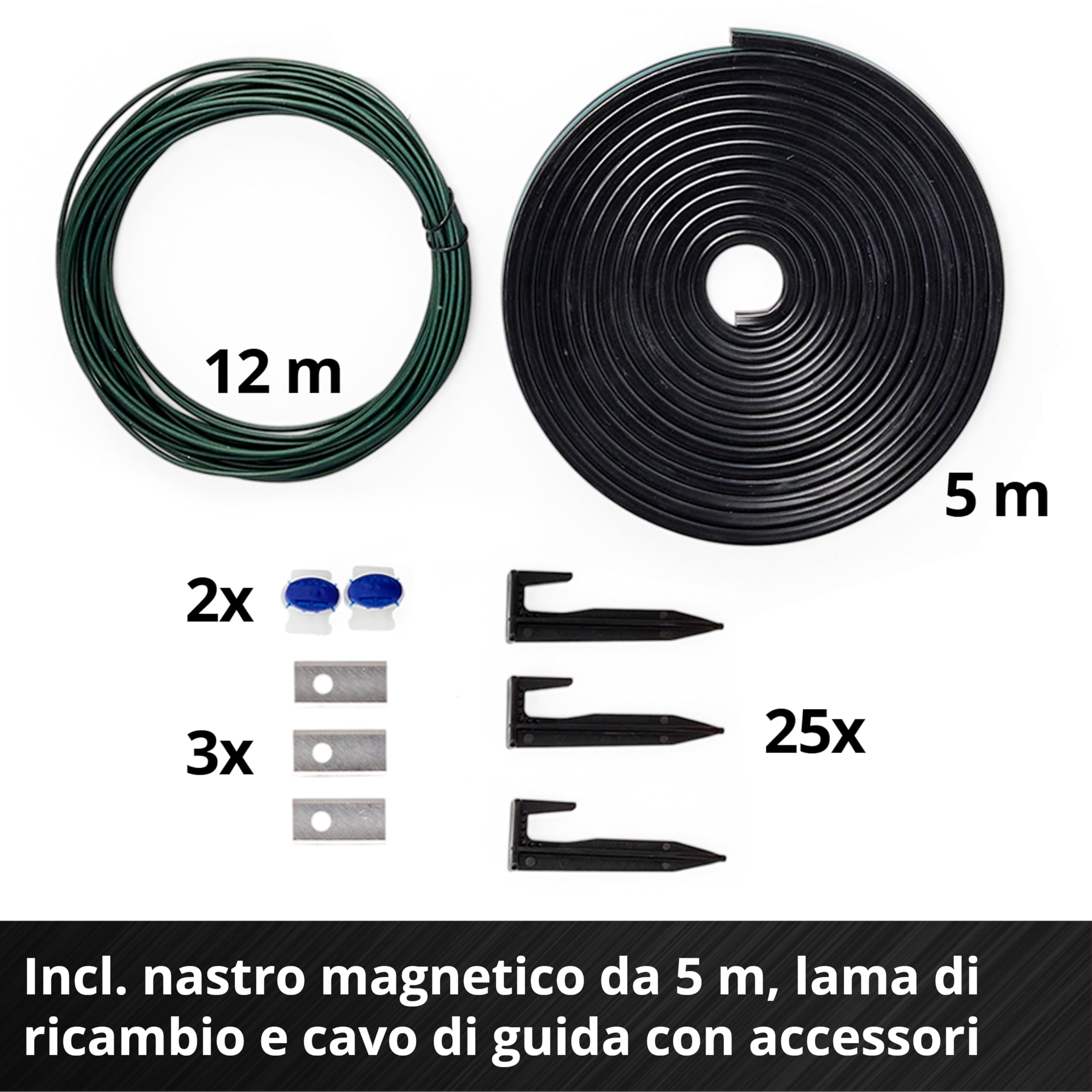 Einhell tosaerba FREELEXO CAM 500 Power X-Change (18 V, la telecamera sostituisce il cavo perimetrale, per 500 m², brushless, fino al 25% di pendenza, larghezza di taglio 18 cm, incl. batteria 3,0 Ah)