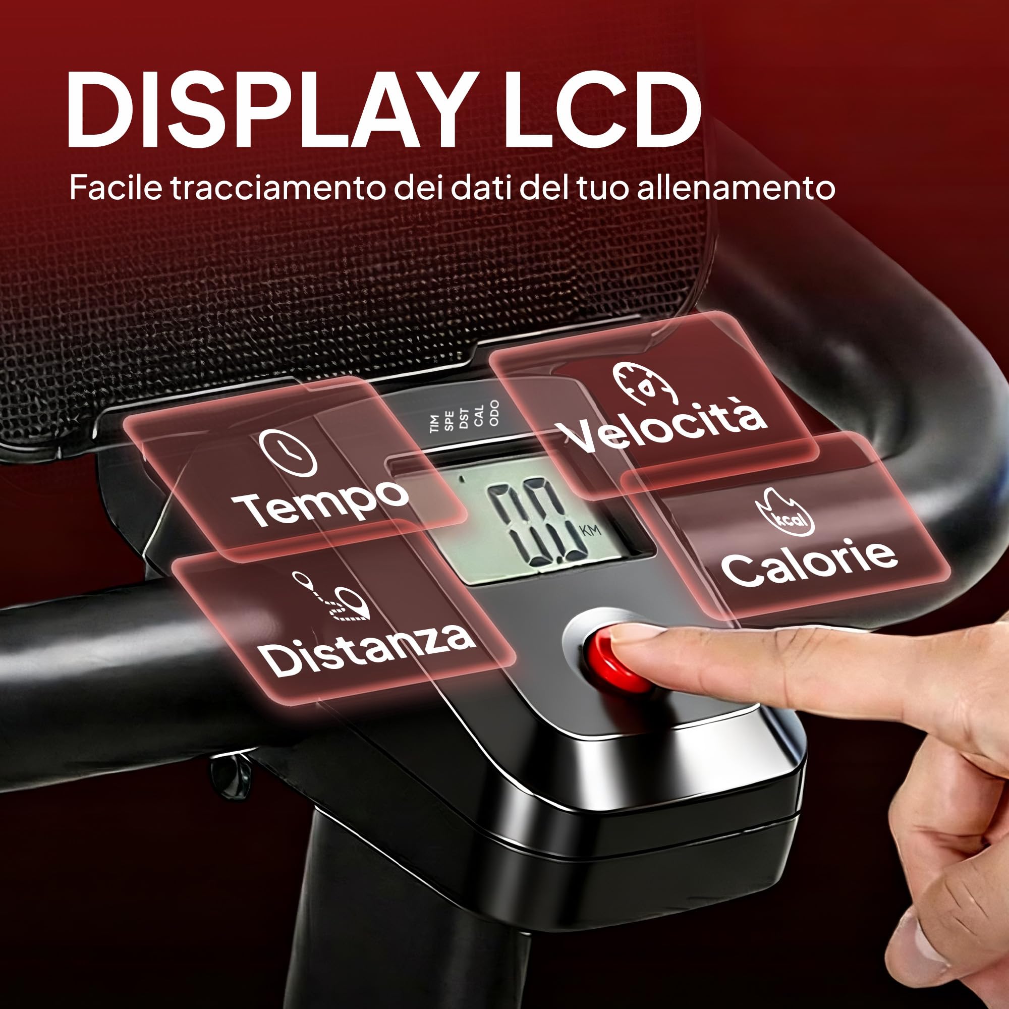 SPORTNOW Cyclette da Casa con Resistenza Magnetica 0-100% Regolabile | Cyclette per Casa, Silenziosa, Sella e Manubri Regolabili, Volano da 6 kg, Schermo LCD, Supporto per Tablet, Ruote, Max 120kg