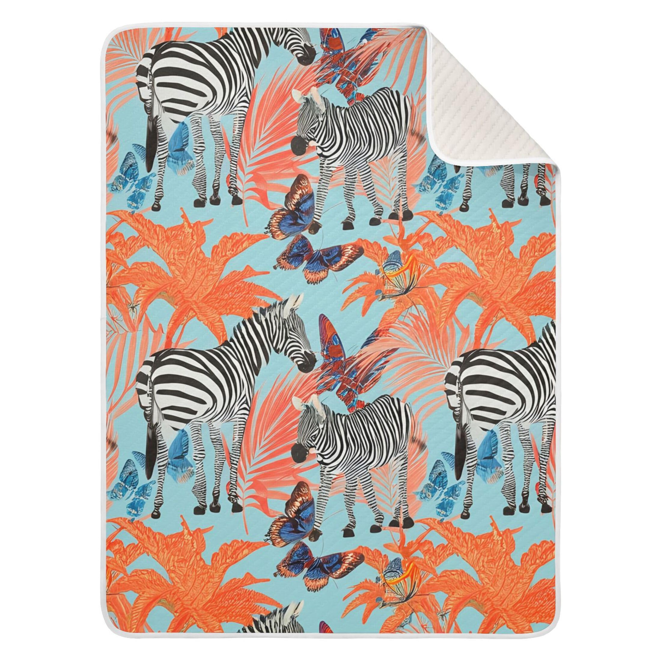 Burbuja Zebras Baby Blanket for Boys Girls, Nursery Soft Warm Swaddling Receiving Baby Blankets, 30x40 in Toddler Blanket