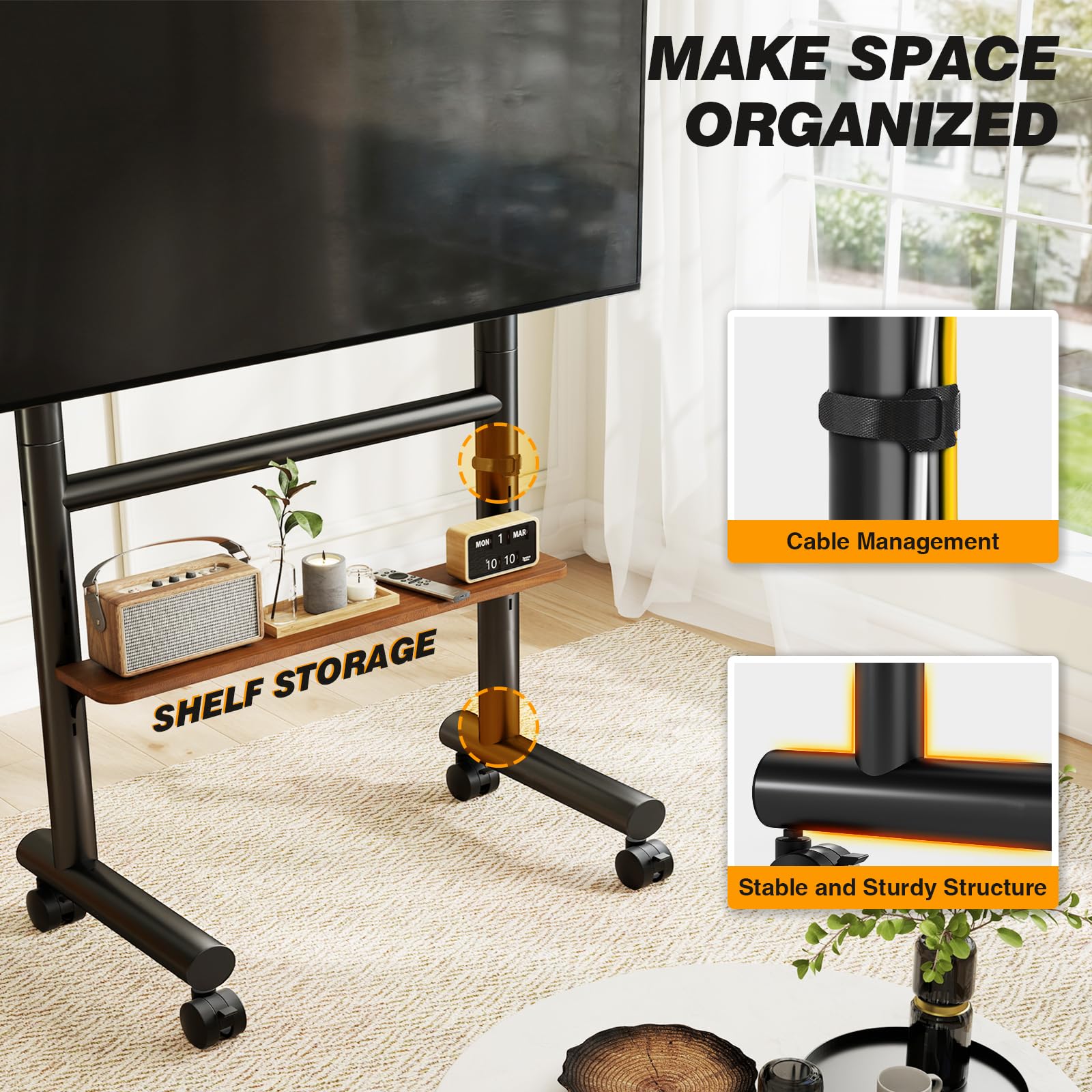 Mobile Stand TV 60kg Carga Poltrona Rotabile - Dettaglio