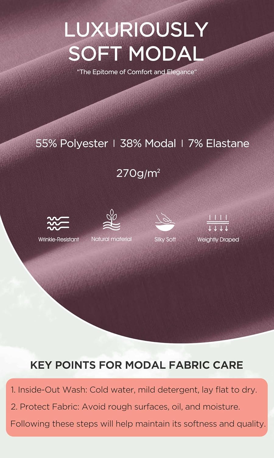 ODODOS Modal Soft Maxi Skirt for Women, Back Slit High Waist Casual Long Pencil Skirts - Image 5