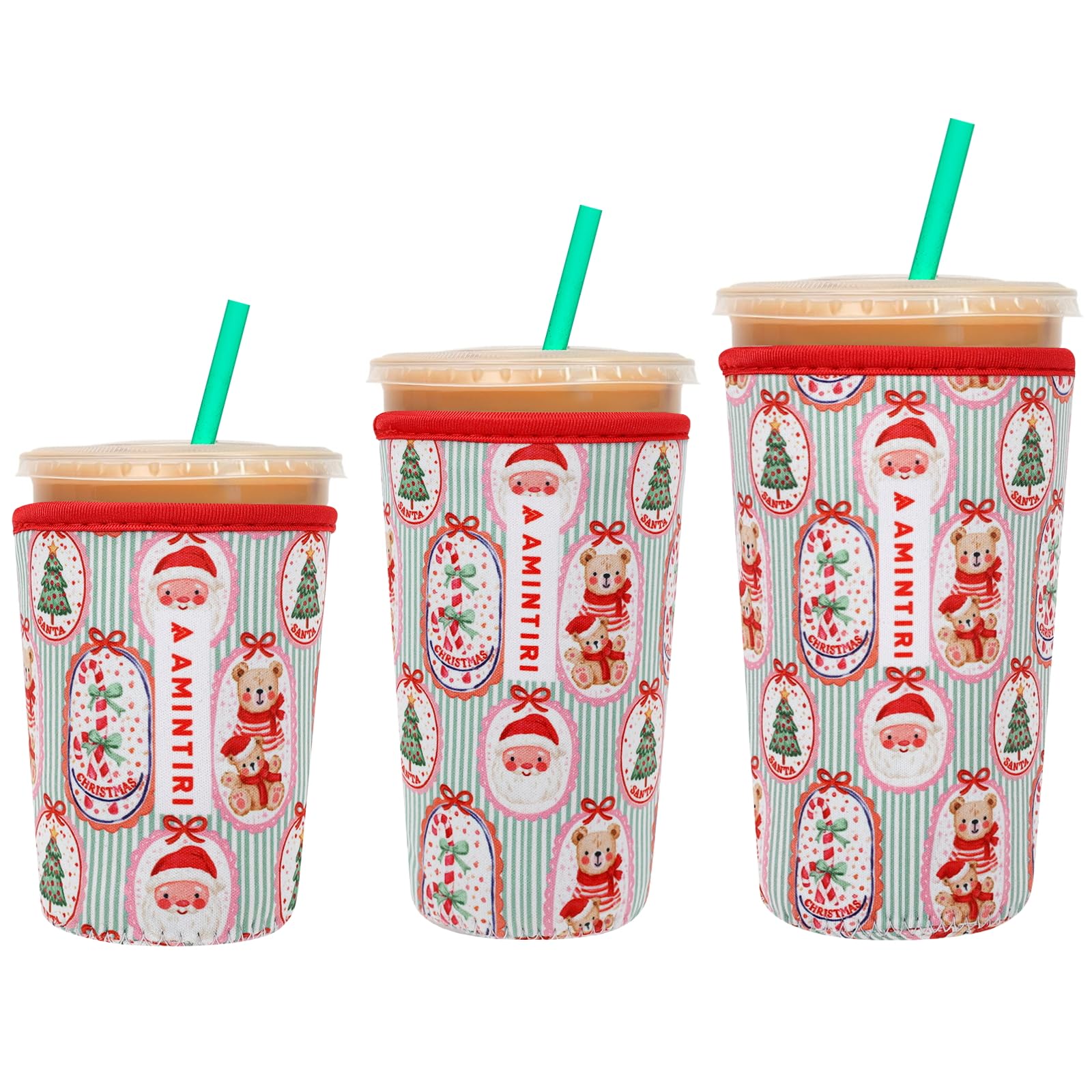 Reusable Insulator Neoprene Sleeve for Iced Coffee &amp; Cold Soda