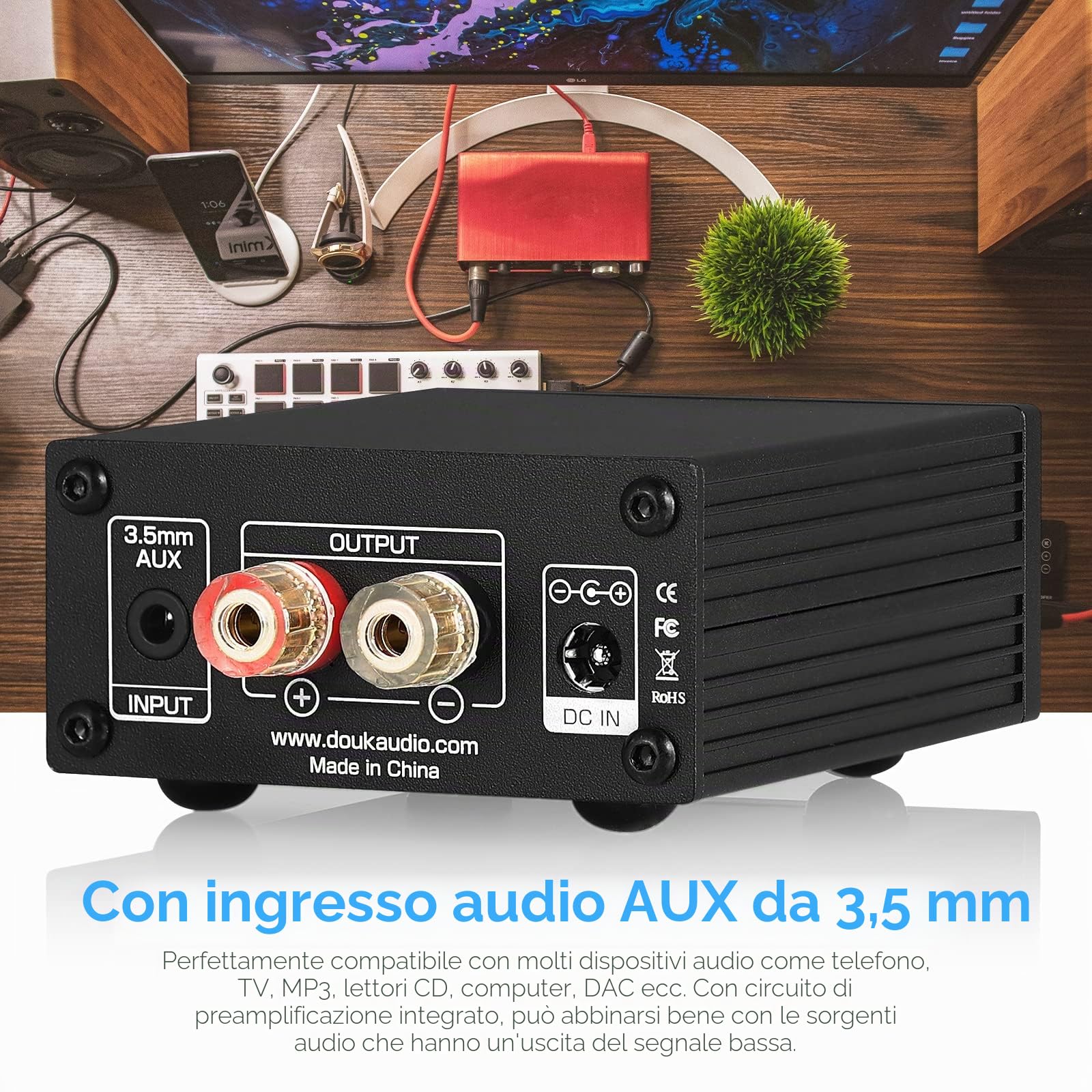 Mini amplificatore audio di potenza digitale con canale mono a frequenza intera 100 W Nobsound