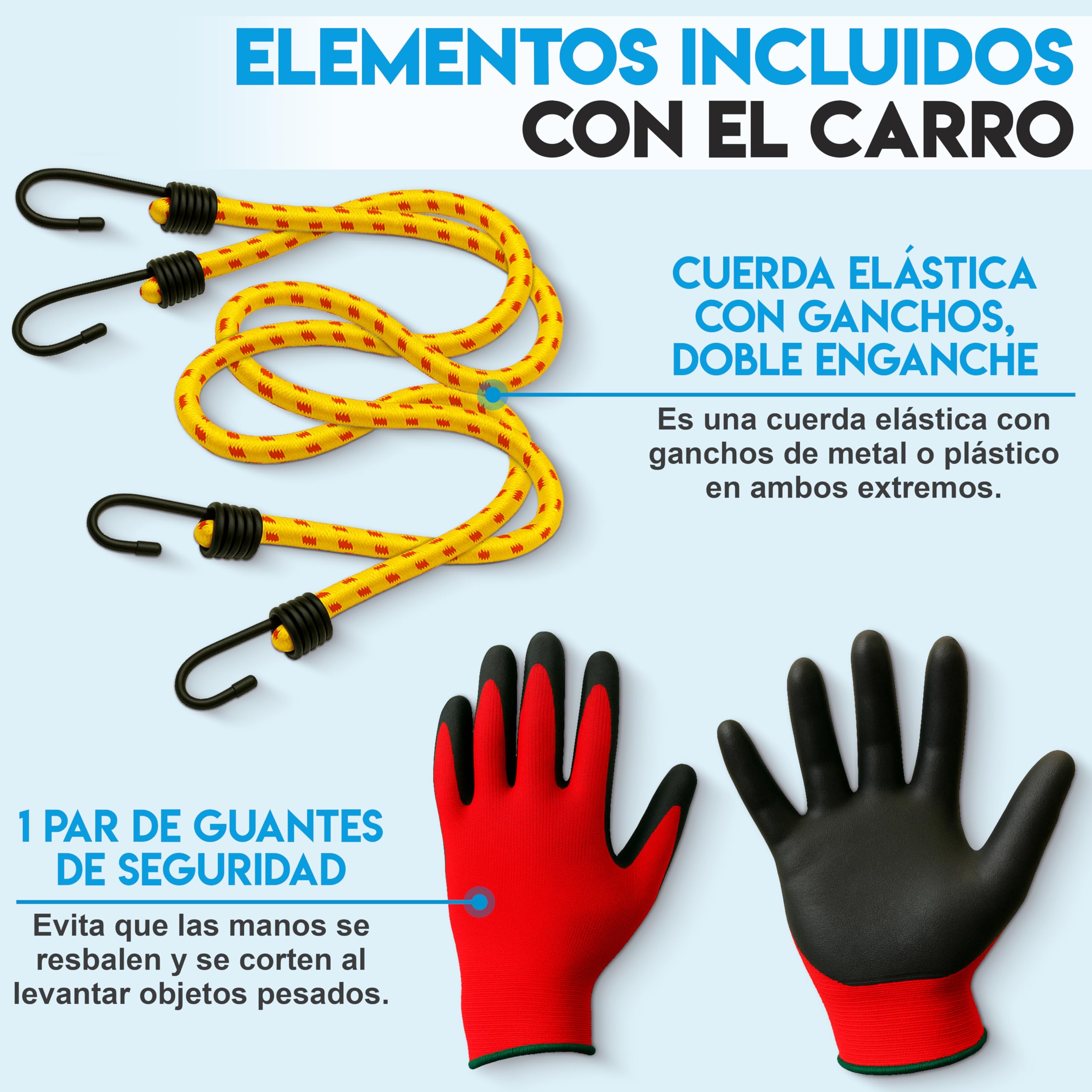 Carretilla de Mano 350 kg Industrial con Estructura de Acero y Ruedas reforzadas neumaticos hinchables Carro de Carga Cajas almacen Muebles Jardin y Obras Carrillo de Seguridad Azul metalico