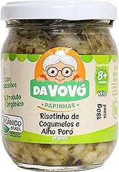 Da Vovó, Papinha Infantil, Vegana, Linha +8, Risotinho de Cogumelo e Alho poró, 200ml