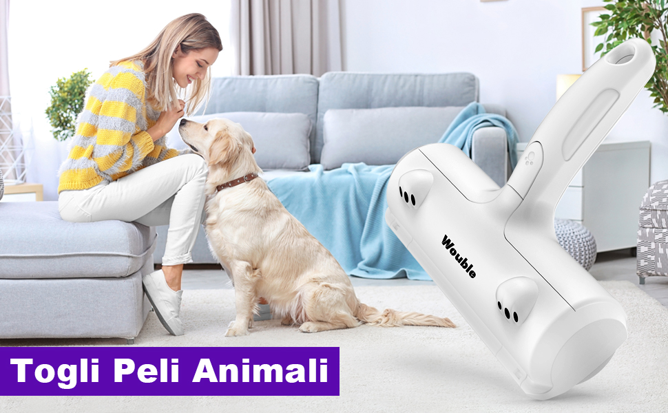 Rullo Togli Peli Per Animali Domestici - Riutilizzabile Per Vestiti, Divano E Tappeti | Design Viola E Pratico - Foto 9