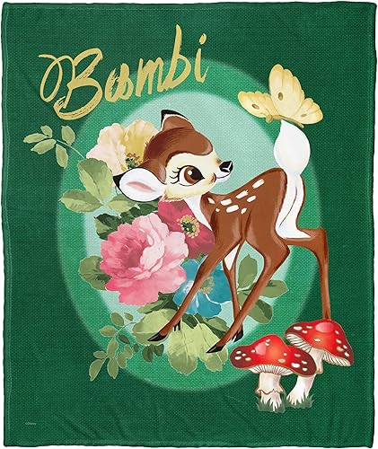 Northwest Bambi - Manta de seda táctil, 50 x 60 pulgadas, ramo de Bambi