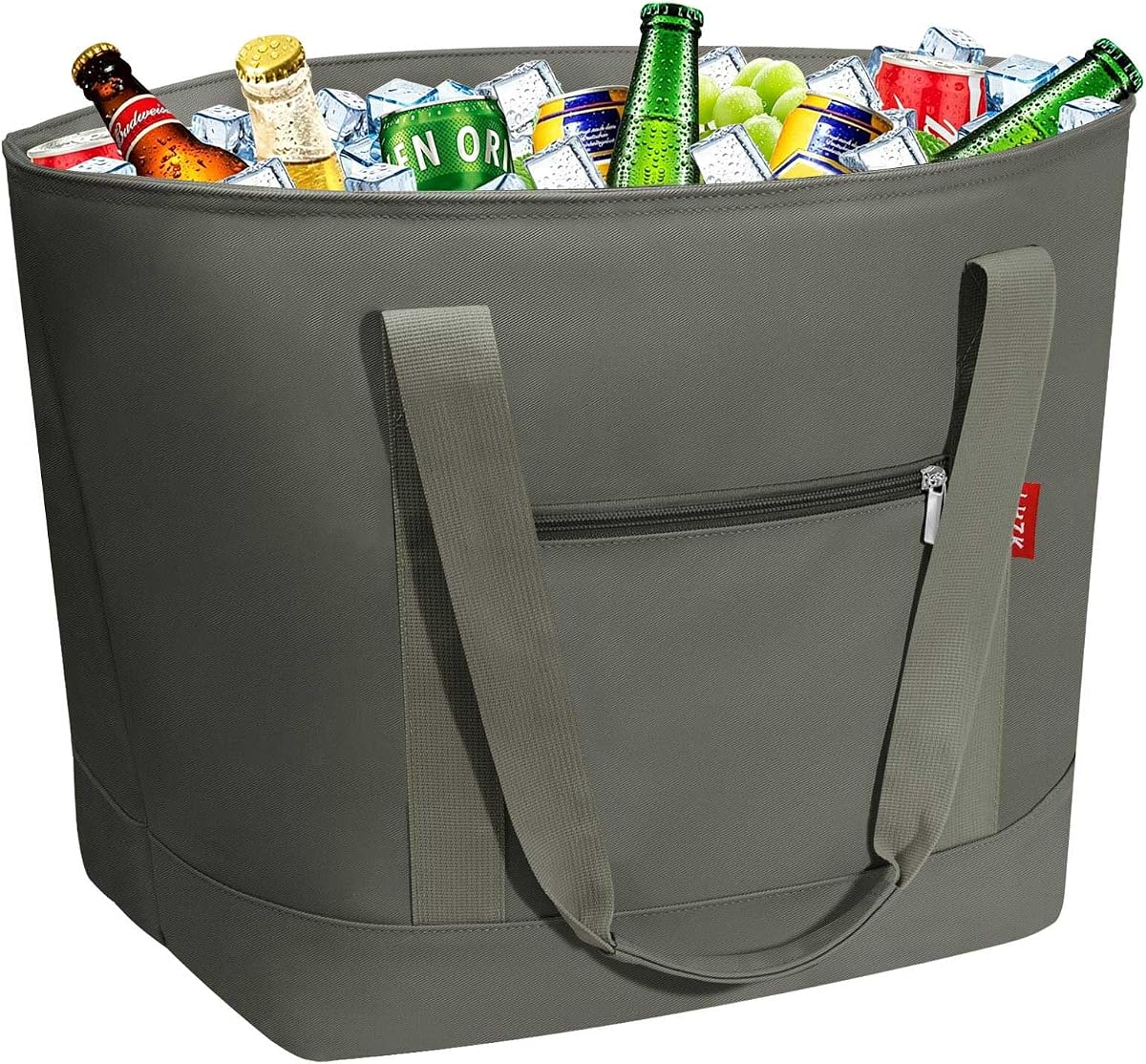 LHZ.K Jumbo Insulated Cooler Bag - Beautiful Soft Insulated Tote Bag | Leakproof, Waterproof, Collapsible, Zipper & Handles, For Groceries, Shopping, Picnic, Camping, Beach & Travel