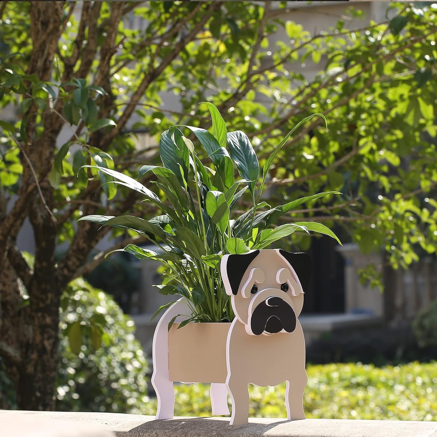 Fitcho Pug Gifts for Pug Lovers, Pug Dog Planter Plant Pot