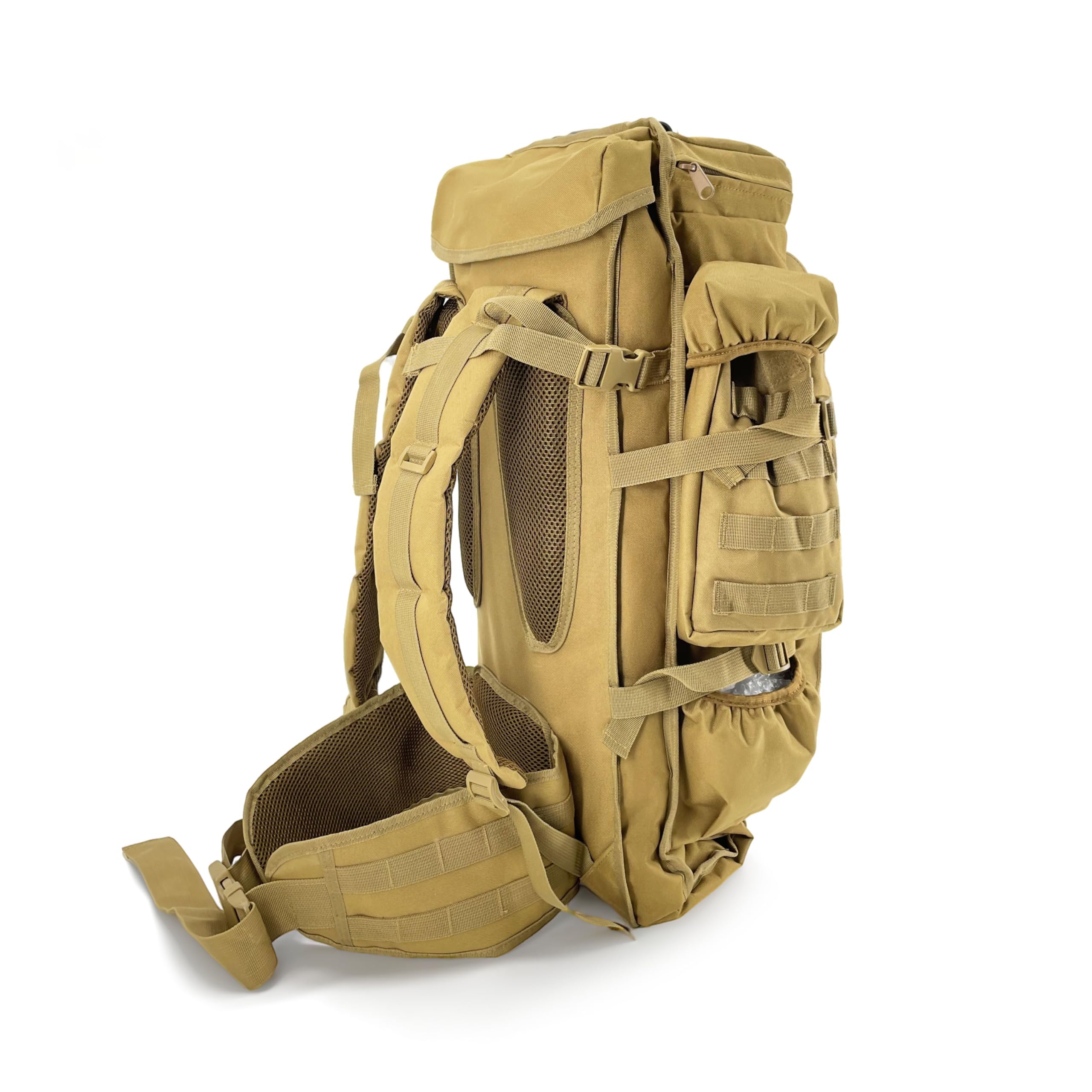Alephnull Zaino tattico per fucili Borsa telescopica doppia per fucili Custodia impermeabile in poliestere per fucili Compatibile con MOLLE per caccia, tiro, pesca, escursionismo, trekking, campeggio