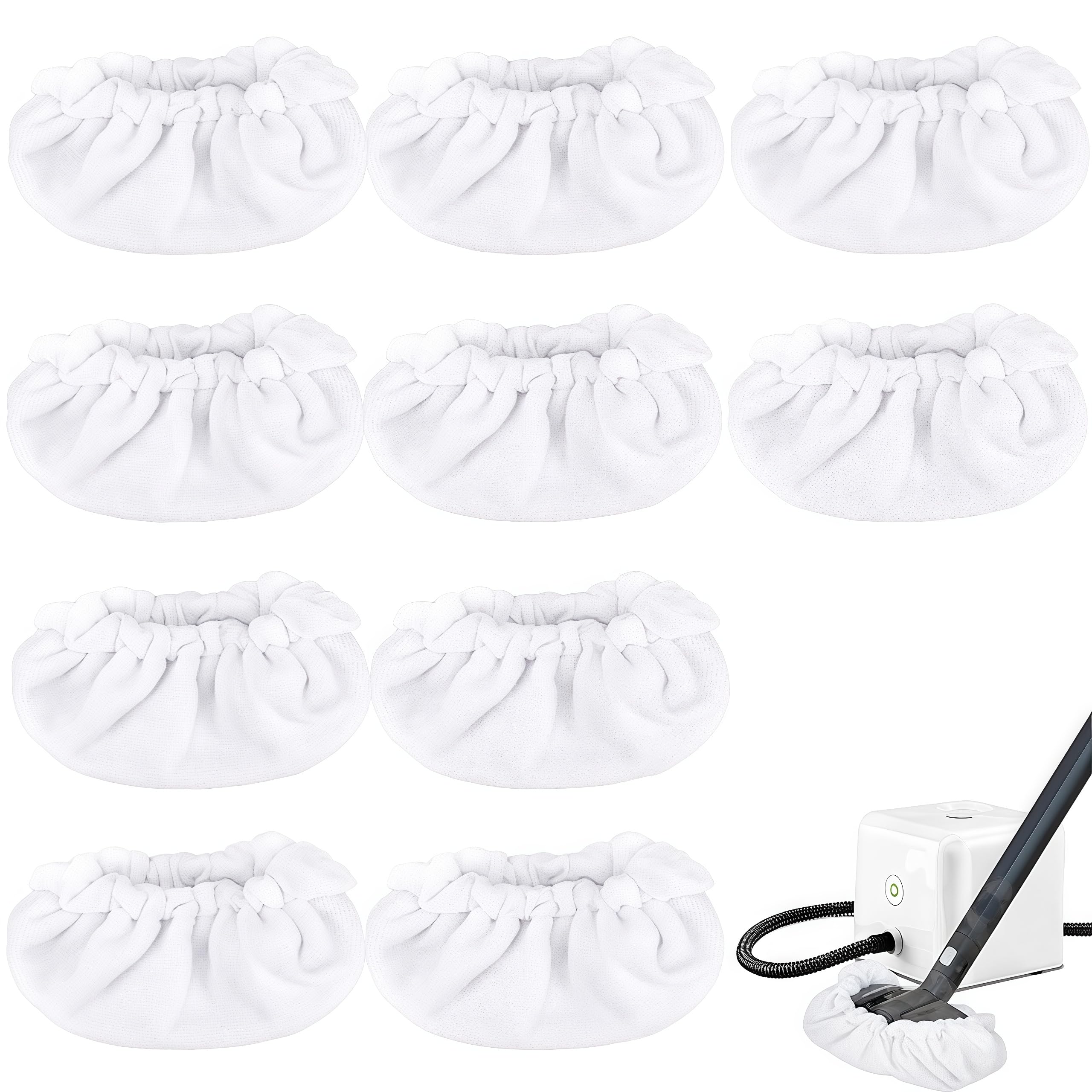 Almohadillas rectangulares grandes para trapeador a vapor, compatibles con limpiadores a vapor Dupray, etc., para la herramienta de cepillo rectangular, paño de microfibra a vapor lavable y reutilizable, paquete de 10