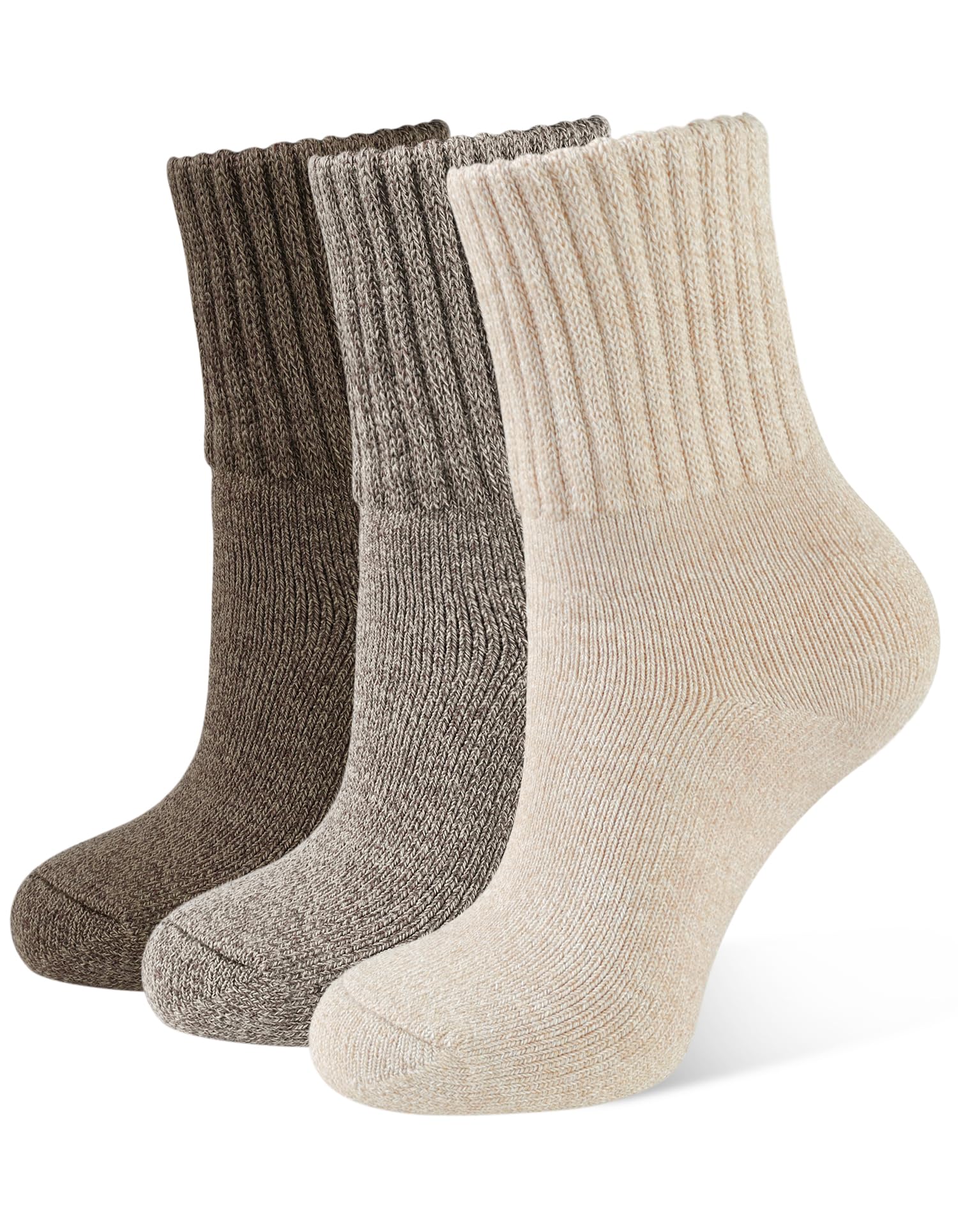 CLOSEMATE Womens Thick Full Cushioned Thermal Warm Boot Socks for Winter 3 Pairs