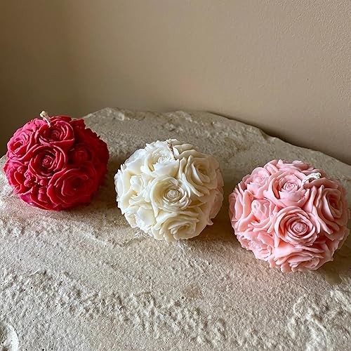 Miniatura 5 de Moldes de silicona, molde de vela en forma de bola de lana, cuerda de lana gruesa tridimensional, para aromaterapia, vela, resina de yeso,