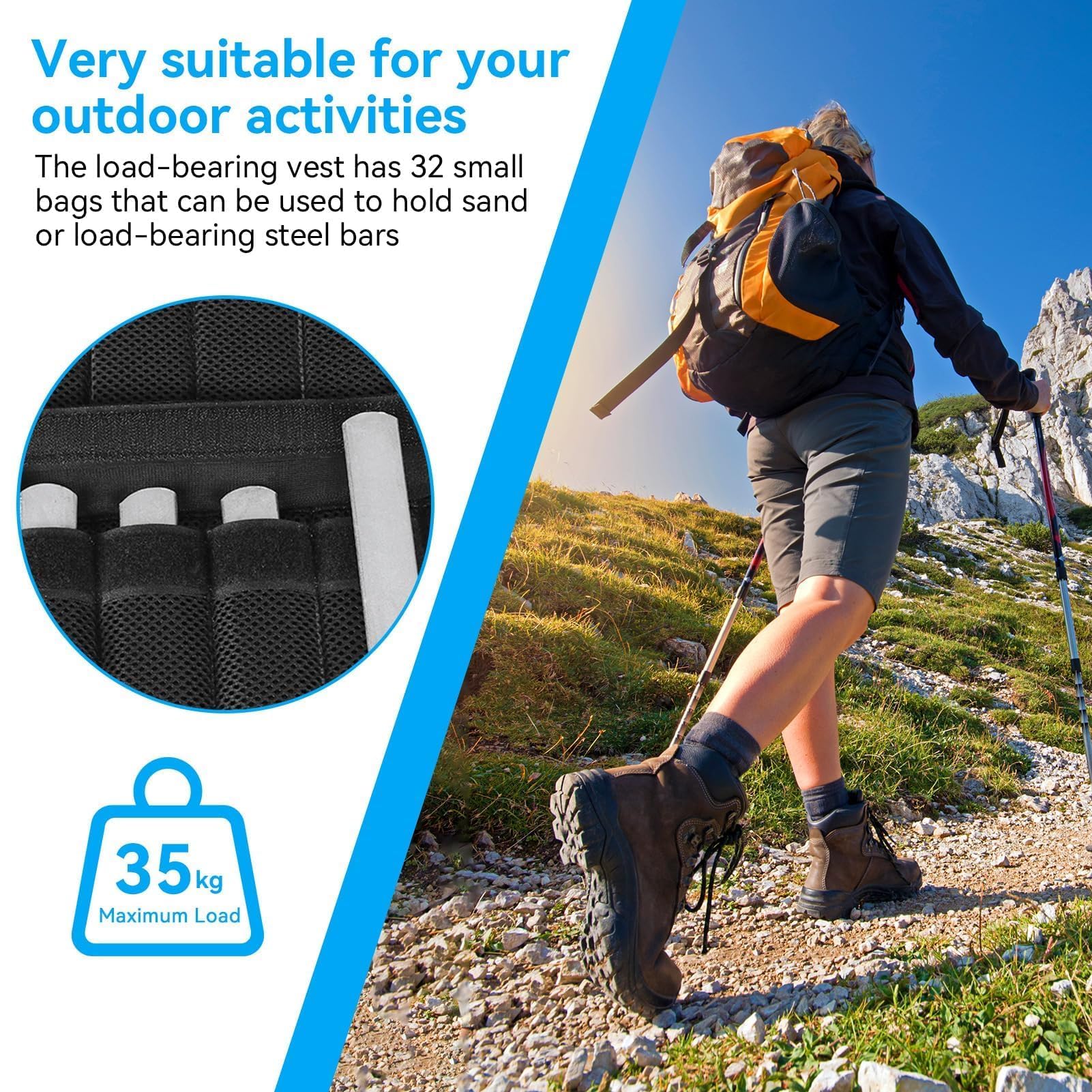 Gewichtsweste (keine Gewichte), verstellbare Gewichtsweste aus Netzstoff, Sandsack, Sport, Laufen, beschwerter Plattenträger für Krafttraining, Fitness, Muskelaufbau