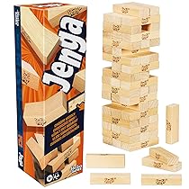 Hasbro Gaming, Jenga con Dado Digitale, Gioco di Impilamento, Ideale per Famiglia e Amici, per Bambini e Bambine dai 6 Anni in Su, Contiene 54 Mattoncini in Legno, per 1 o Più Giocatori