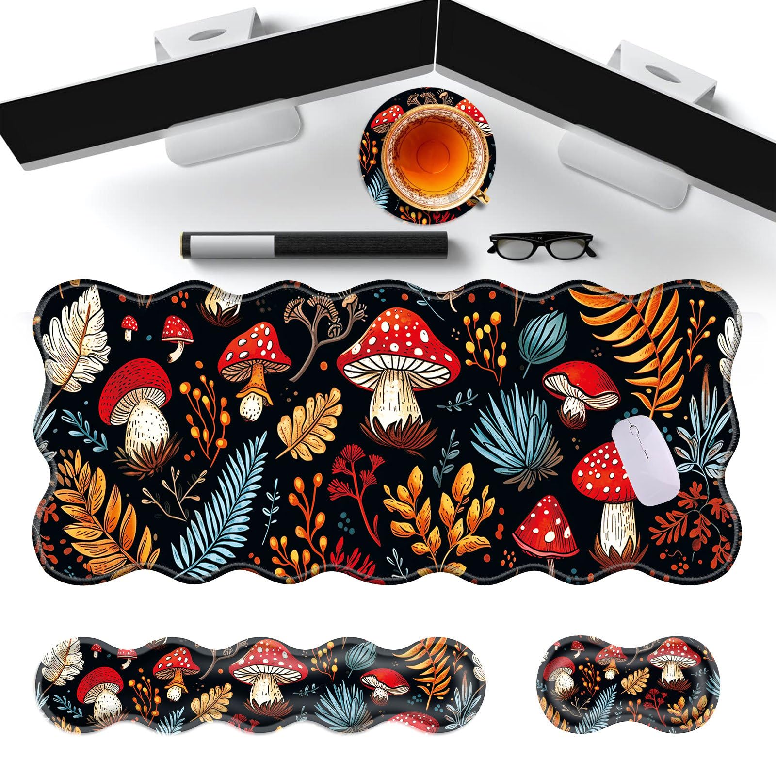 Gaming Mouse Pad Wrist Rest Set - Ergonomic Comfort -23