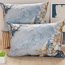 PETTI Artigiani Italiani – Coppia di Federe Cuscino 40×70 cm in Microfibra, Cuscini Arredo Camera da Letto, Divano, Salotto, Set 2 Fodere Copricuscino, Federa Floreale 06 15, 100% Made in Italy