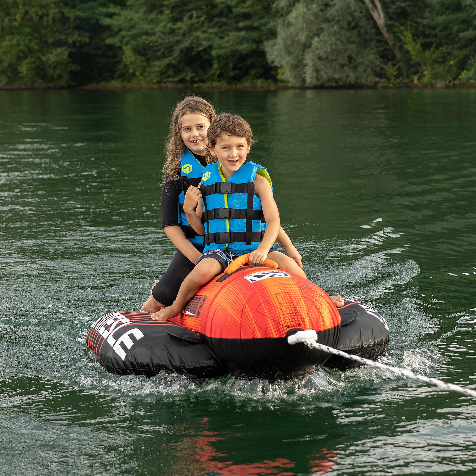 Mesle Bananen Boot Aufblasbar Torpedo 2-4 Personen Towable Funtube Banana Boat Wasser Tube Motorboot Wasserreifen