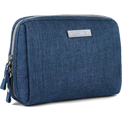 Small Makeup Bag for Purse Travel Makeup Pouch Mini Cosmetic Bag for Women Girls (Small, Navy Blue)