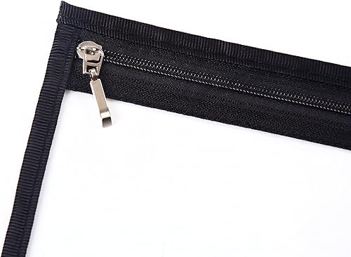 Miniatura 5 de Bolsas organizadoras Augbunny de PVC transparente, resistentes al agua, multiuso, con cierre, paquete de 6, Negro S