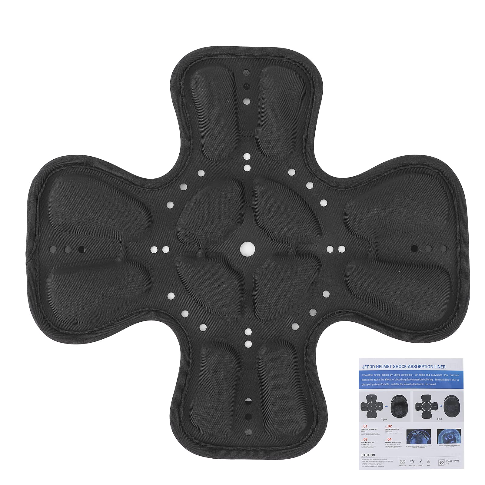 Juego de Acolchado Universal para Casco Espuma Protección para la Cabeza de 360 ​​​​° Bolsillo de Aire 3D Absorción de Golpes Forro para Casco de Motocicleta Anti Sudor Almohadilla para(A)
