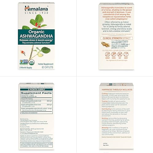 Miniatura 7 de Himalaya Organic 60 cápsulas de bufera energéticas y antiestrés de 670 mg por 2 unidades