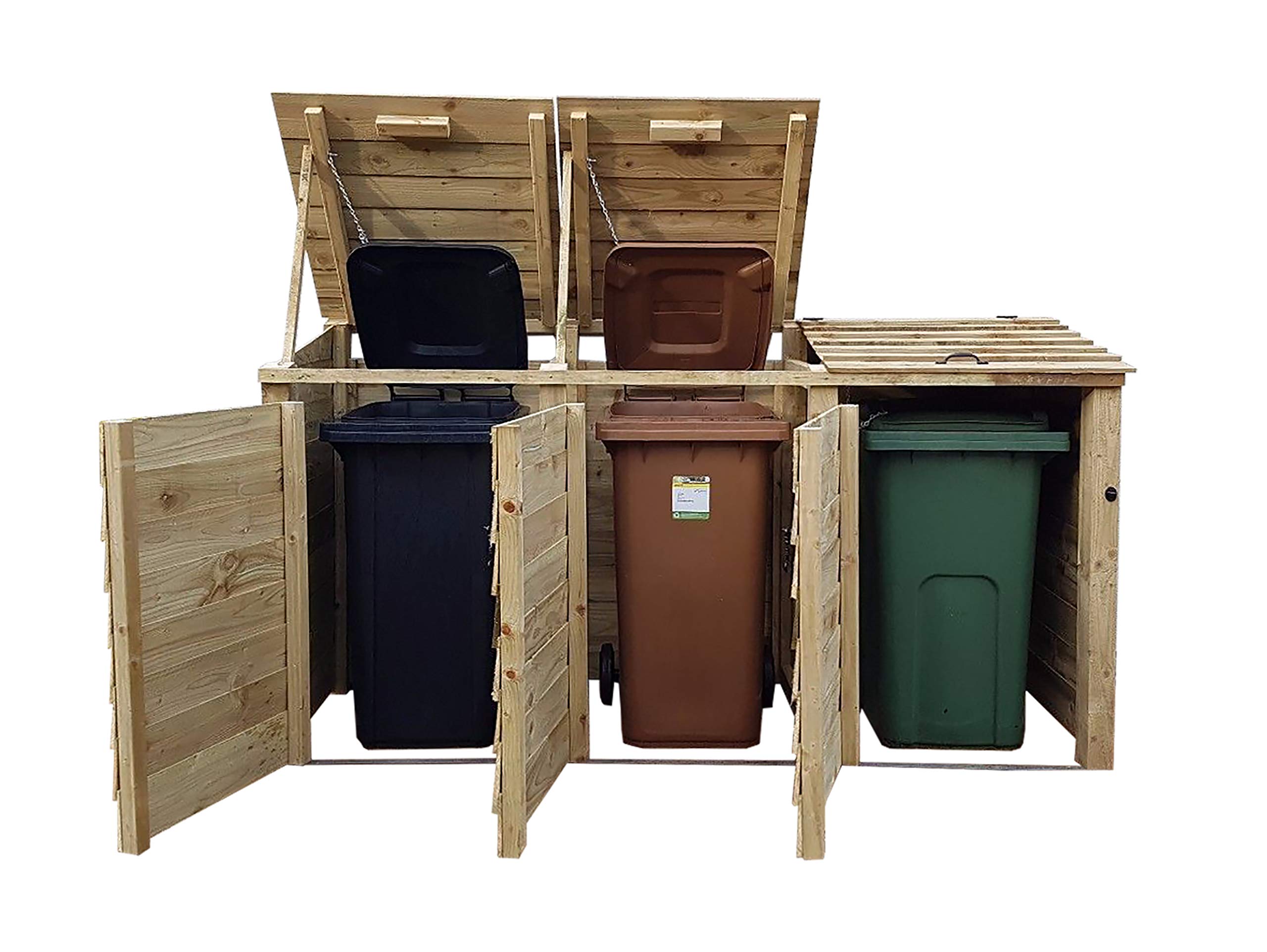 Buy Wheelie bin storage pressure treated garden recycling store lid