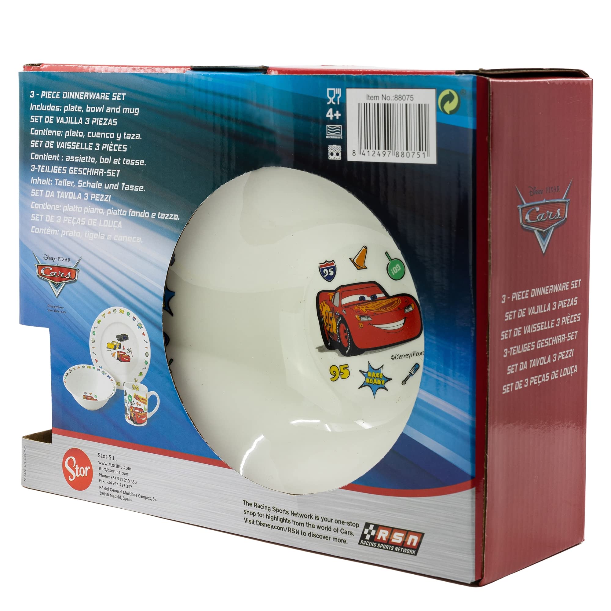 Coffret cadeau 3 pièces (bol, assiette, tasse) Cars - Disney