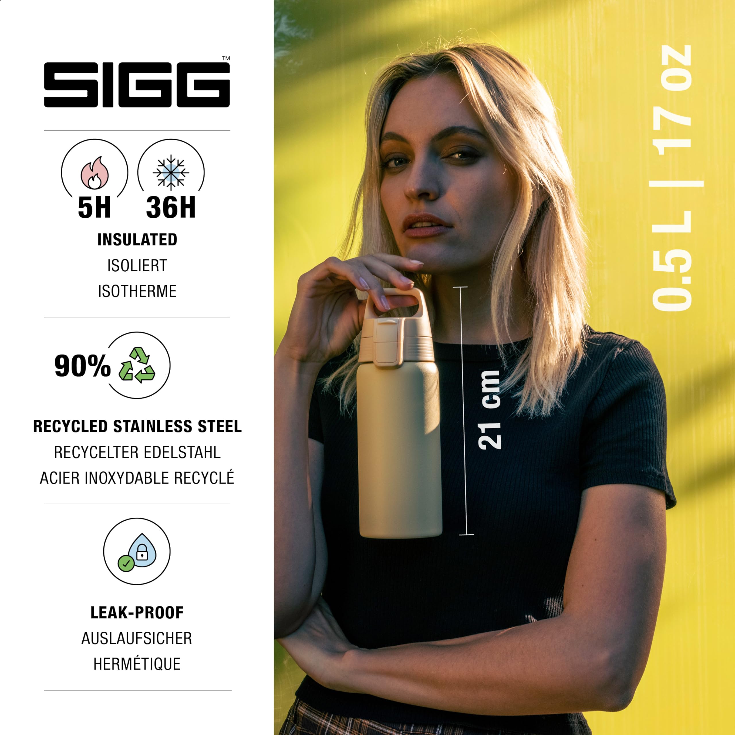 SIGG Thermosfles Shield Therm One | Black | 1 Liter SIGG Thermosfles Shield Therm One | Black | 1 Liter