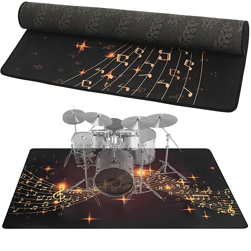 TORIBIO Drum Mat 4x5ft Non-Slip Bottom