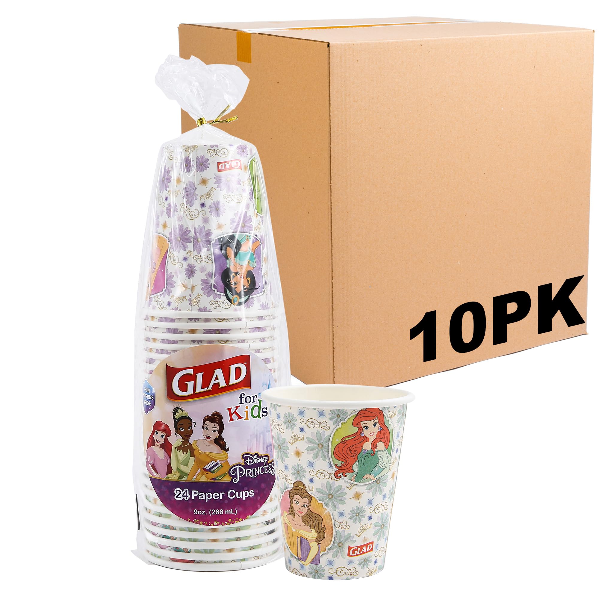 Amazon.com: Glad for Kids Disney Princess 9oz Paper Cups | Disney ...