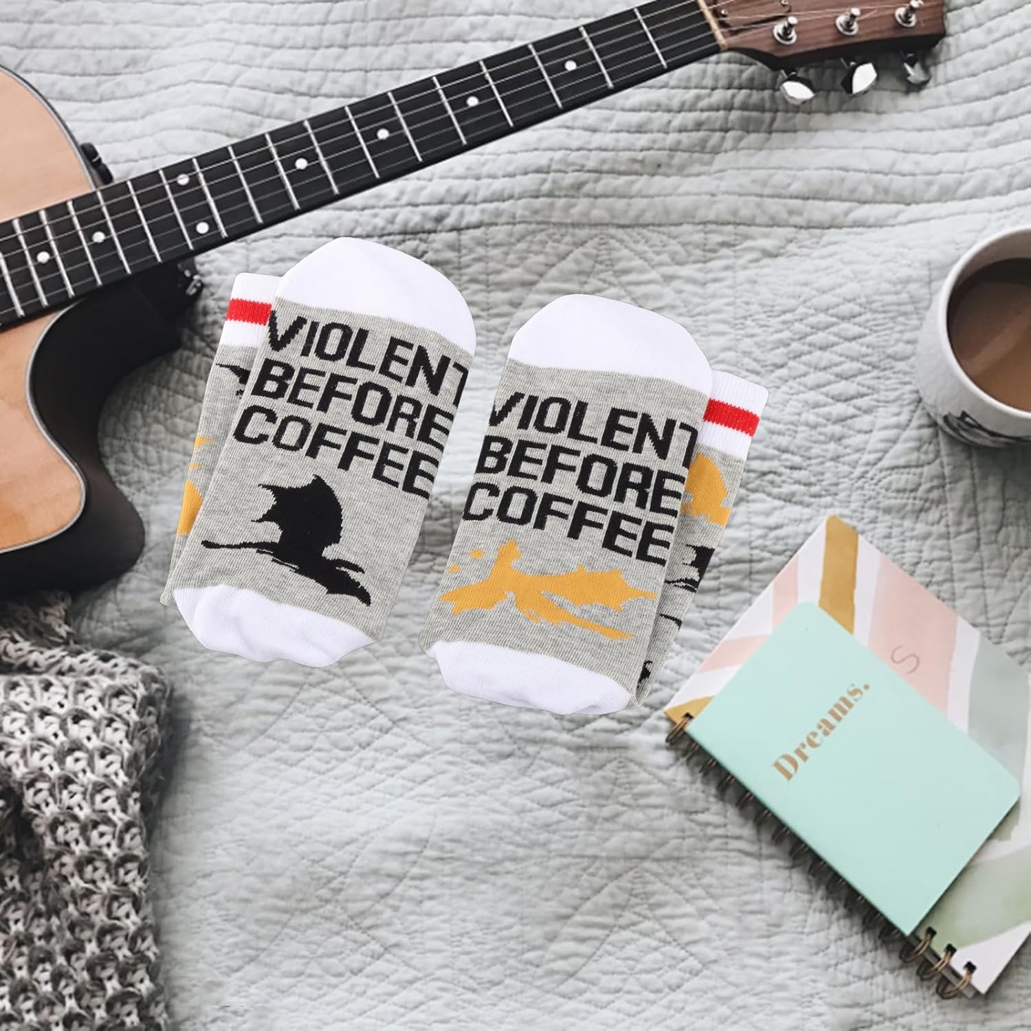 TSOTMO Dragons Book Inspired Novelty Socks for Reader Dragon Rider Gift Booktok Merch Gift for Book Lovers - Image 2