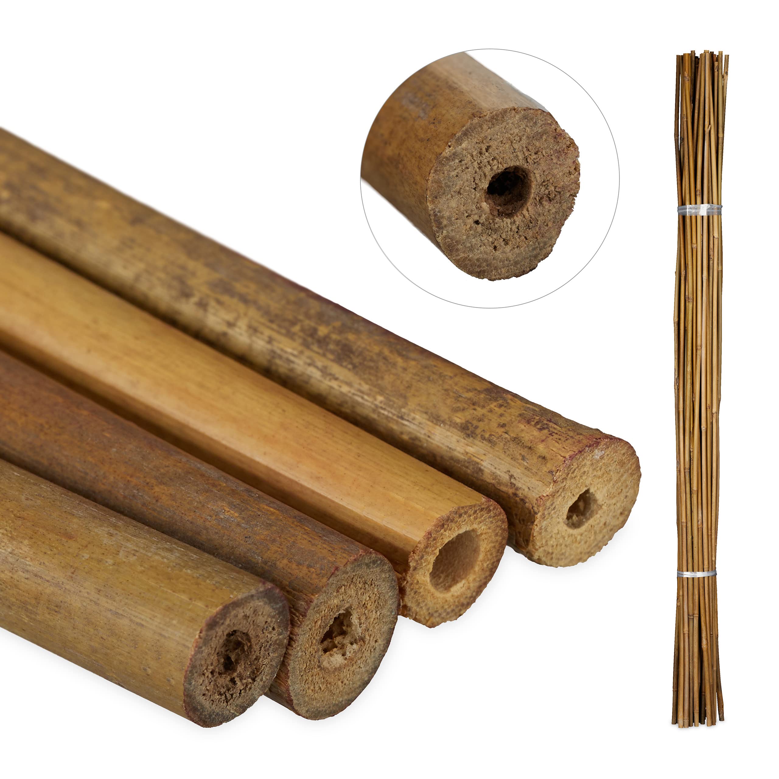 Nature bamboestok H150cmx12-14mm 4 stuks Nature bamboestok H150cmx12-14mm 4 stuks