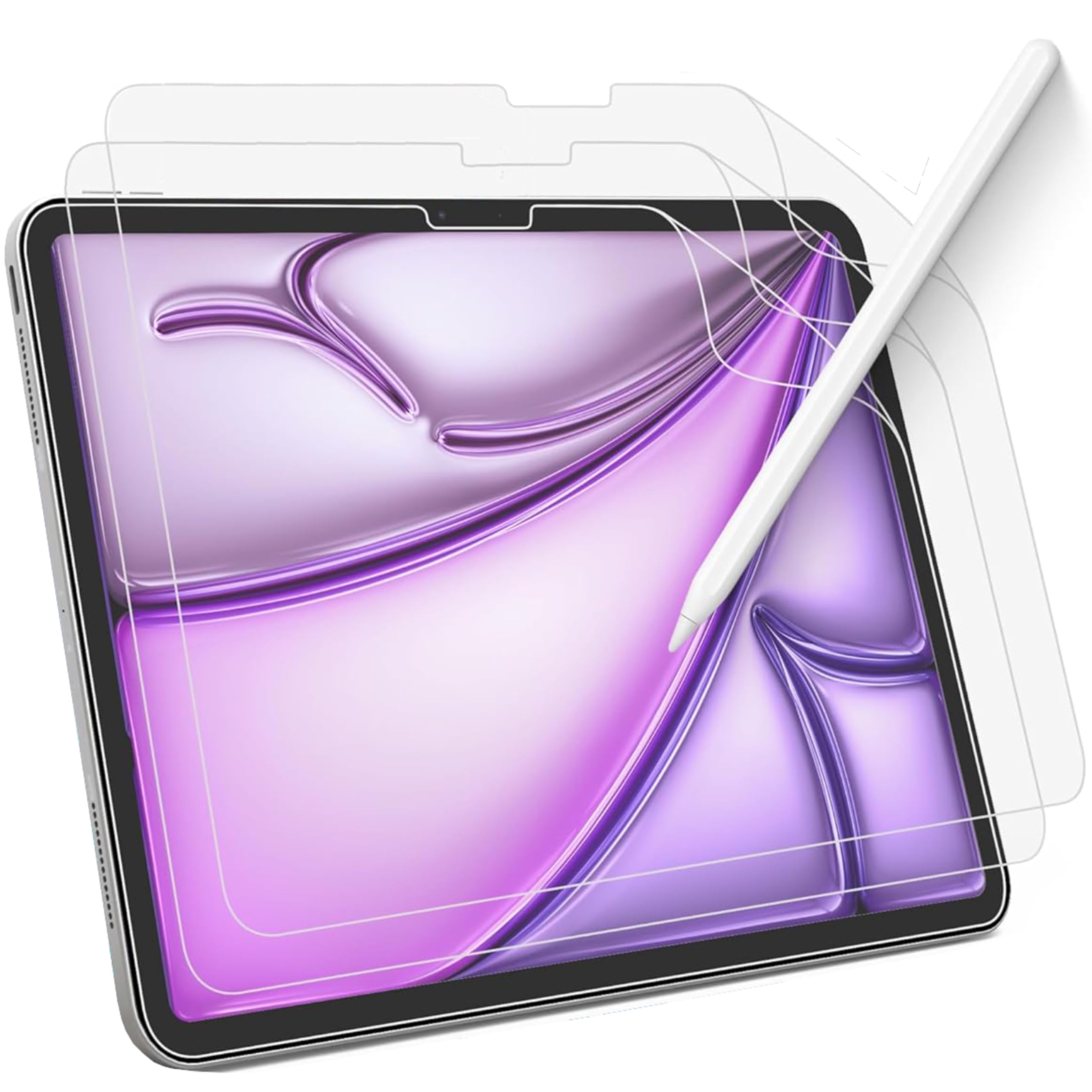 NESLIN2 Pack Paperfeel Screen Protector Compatible with iPad Air 13 inch (2024) New Version Crafted for Natural Writing Less Reflection Anti-Glare Matte PET Film for iPad Air 6 13inch