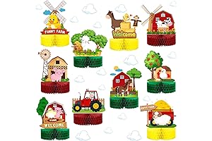 10 Farm Animal Honeycomb Centerpieces for Barnyard Shindig