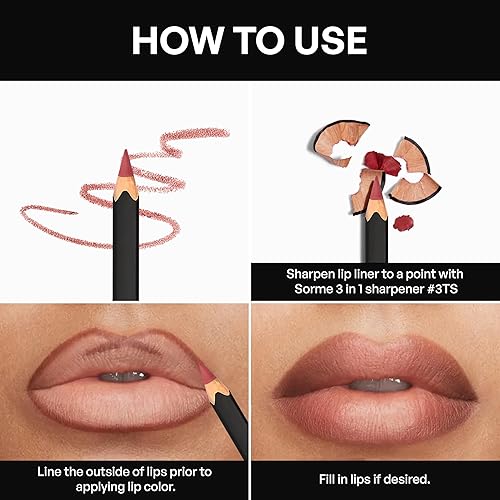 Miniatura 6 de Lápiz de labios de Sorme Cosmetics, permanente e impermeable de 0.06 oz, Castaño