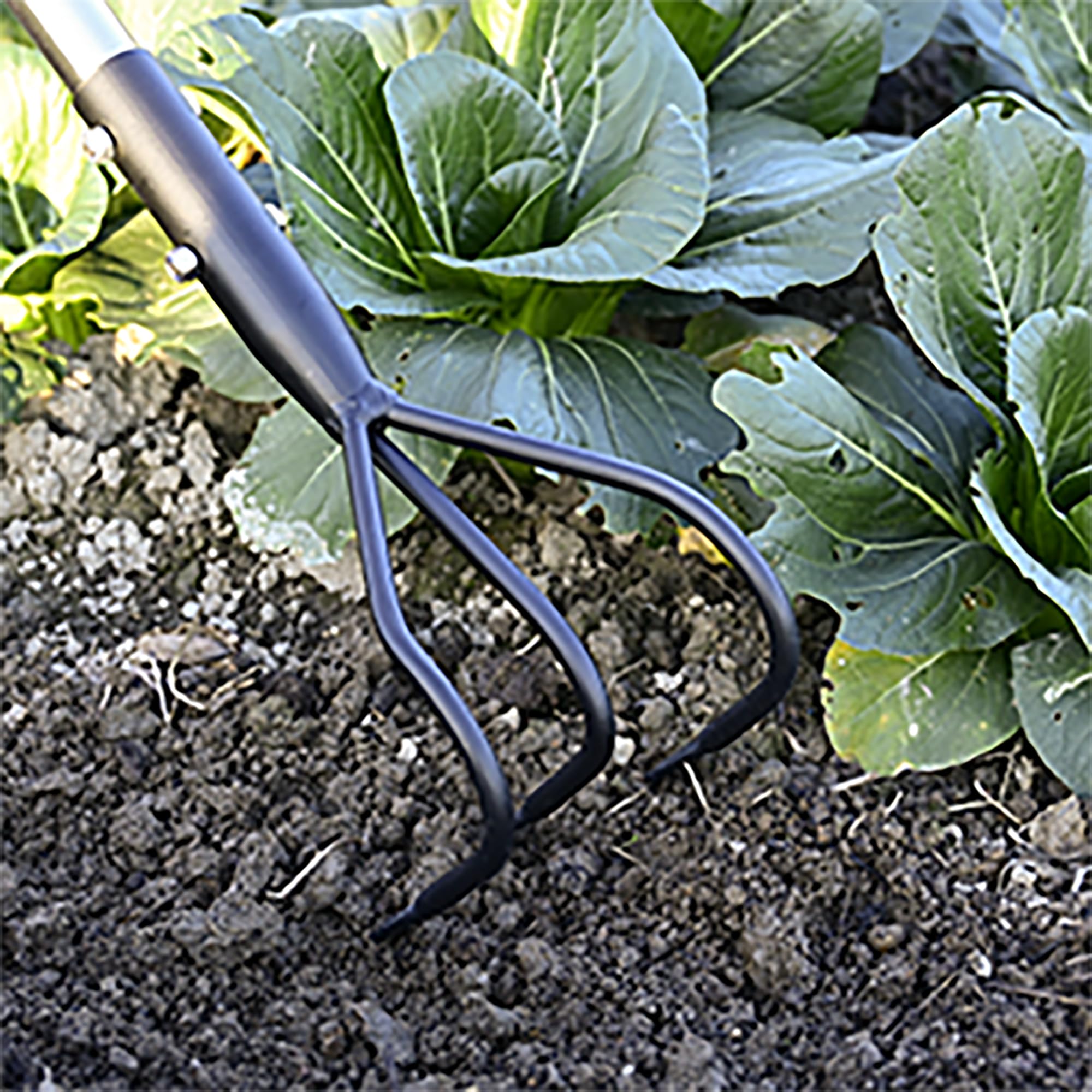 YEELOR Cultivateur de jardin multifonctionnel 3 griffes long manche poignée réglable 140 cm outils de désherbage ameublissement sol
