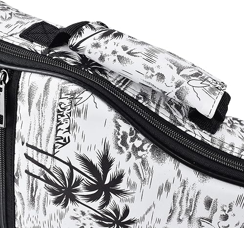 Miniatura 125 de CLOUDMUSIC Funda para ukelele - Mochila acolchada para soprano de 21 pulgadas (soprano, bordado de flores de pavo real azul)