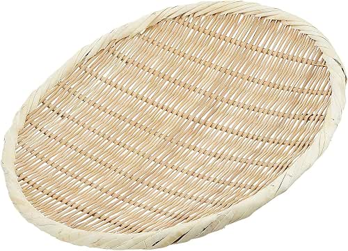 TIKUSAN Bamboo Round Zaru Basket Colander for Soba Udon and