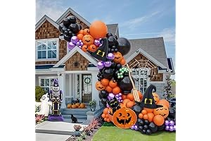 Halloween Balloon Arch Kit: Add Spooky Ambiance to Your Party with 158pcs...