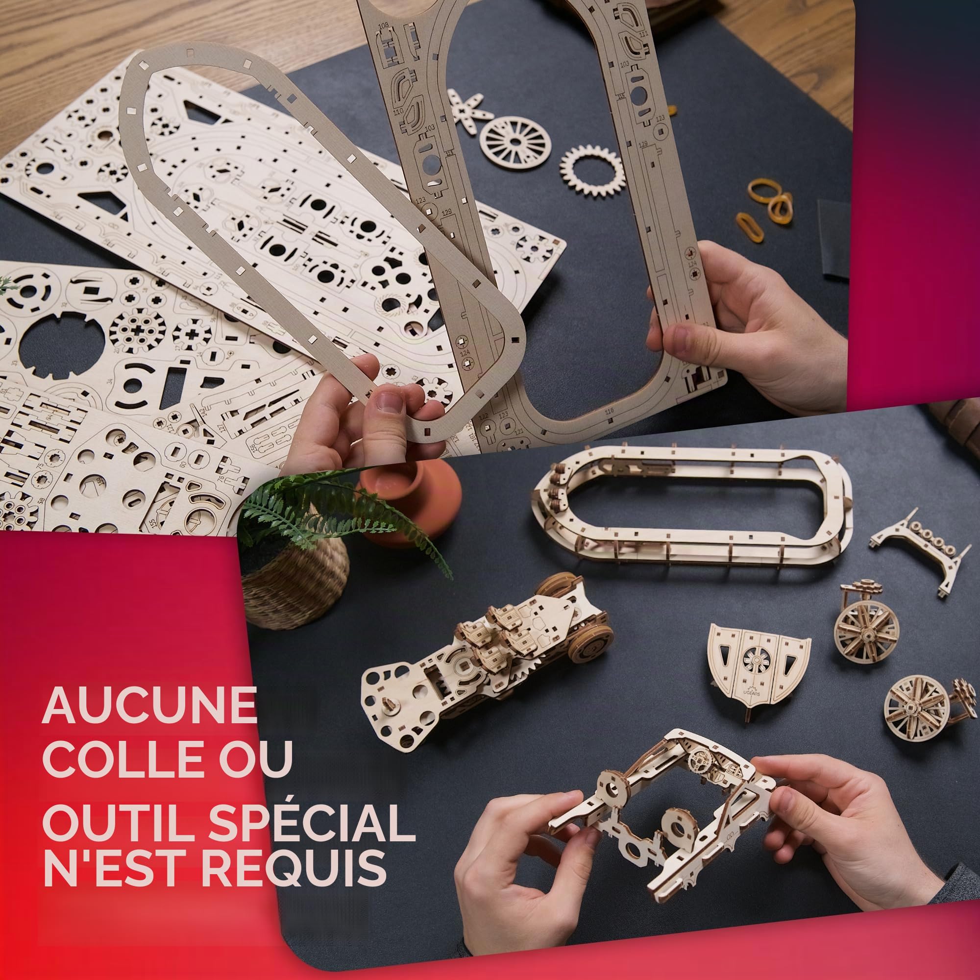 UGEARS Aéroglisseur De Sauvetage – Maquette De Bateau en Bois 3D pour Adultes – Puzzle 3D en Bois À Construire – Kit Premium Au Design Mécanique Détaillé