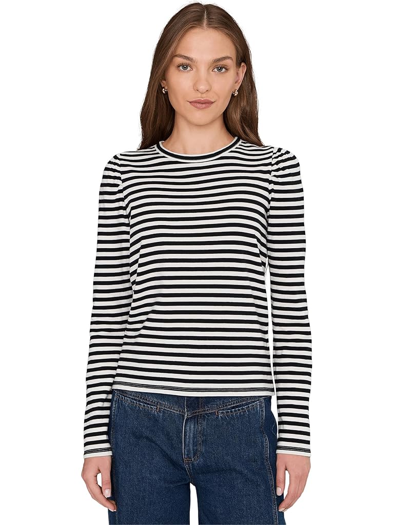 Blue Madewell Easy Puff Sleeve Long Sleeve Stripe