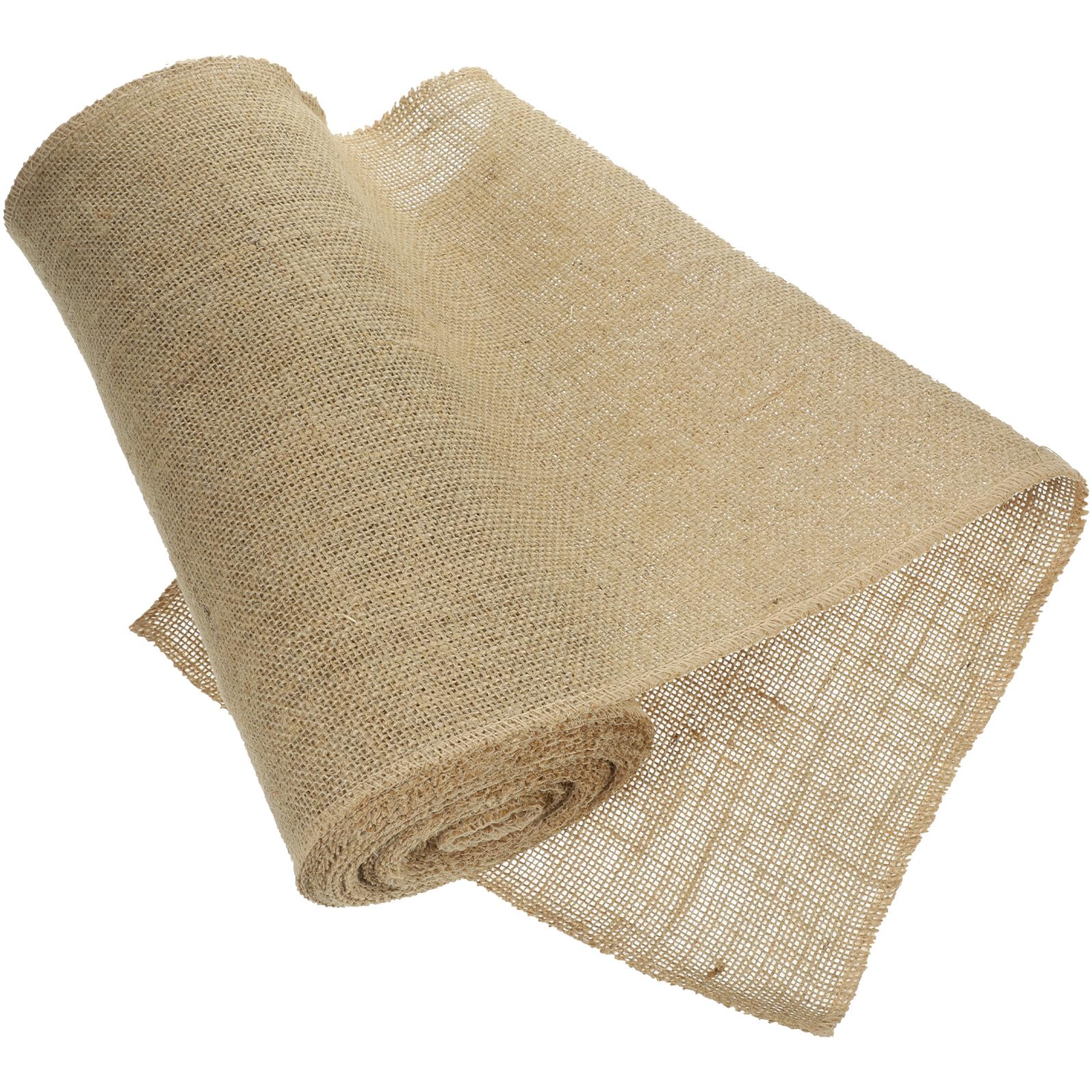 Amosfun Rustikaler Tischläuferrolle aus Baumwolle und Leinen 30cm X 10m Nicht Verblassend und Faltbar für Hochzeiten und Shower Tischdekoration