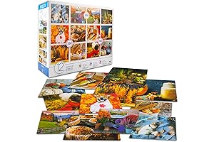 12 Pack Jigsaw Puzzle Set for Adults - Flower Jigsaw Puzzles with...