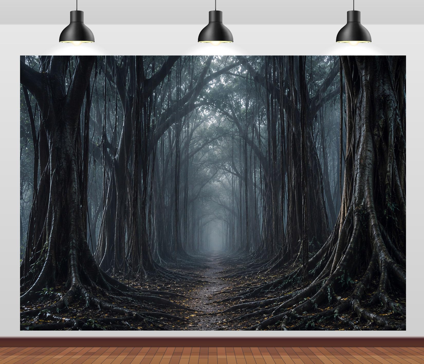 10x6.5FT (3x2m) Sentiero Nebbioso Grandi Alberi Sfondo Fotografico