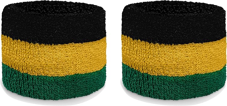 Country Flag/LGBTQ+ St Patrick Sweat Wristbands, 2.5"/4" Tall Size, 2 Pieces