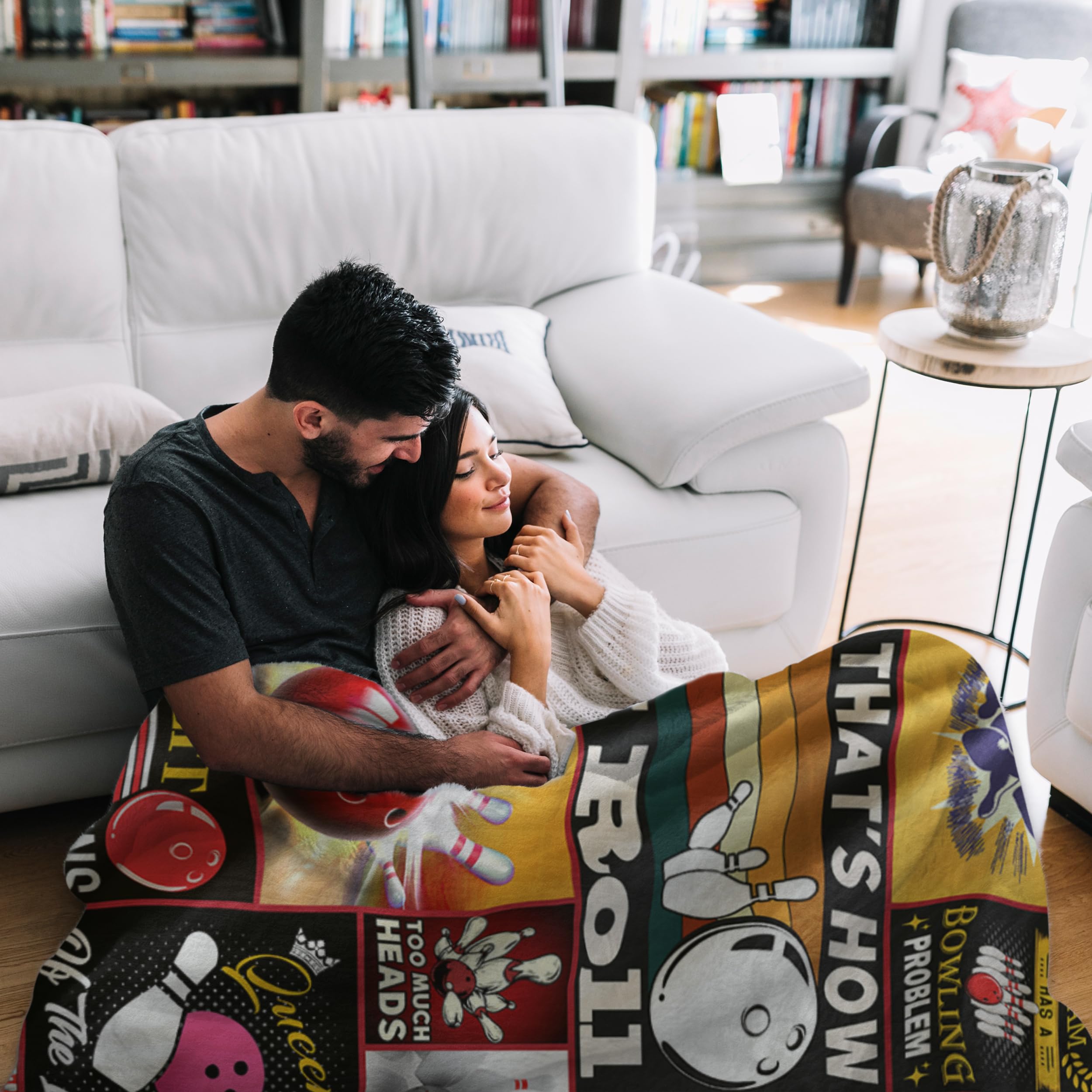 Bowling Gifts, Bowling Gifts for Men, Funny Bowling Gift for Bowlers, Blankets for Bowling Lovers 60"x 50"