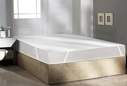 Miniatura 2 de Ambesonne Cubrecolchón acolchado de textura suave para calidad premium y comodidad, superficie transpirable, parte trasera repelente al agua