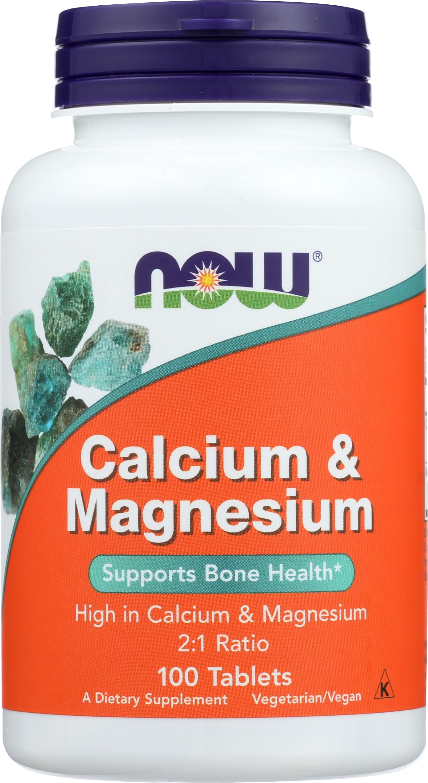 Now Foods Cal Mag 500/250mg, 100 CT Unflavored 100 Count (Pack of 1)